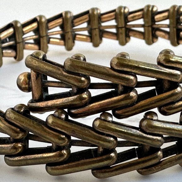 Alex & Ani Gypsy Wrap Bracelet Copper & Brass 1/4" Wide Adjustable Women's Boho - Picture 9 of 9